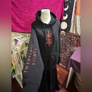 Twenty One Pilots Black Hoodie with Red Graphic